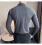 Camisa para Hombre Tallas Grandes 4XL–M – Alta Elasticidad, Sin Costuras y Manga Larga