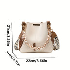 Bolso de Hombro para Mujer Estilo Cubo con Cadena