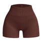 Pantalones Cortos Ajustados de Hilo para Mujer – Shorts Deportivos sin Costuras de Cintura Alta