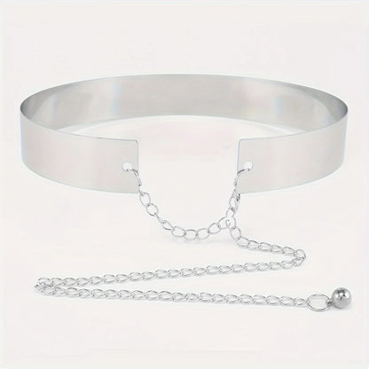 Cinturón Metálico Dorado Clásico – Cadena Ajustable para Mujer