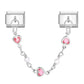 Charm Italiano de Acero Inoxidable – Diseño Ball No.8, Corazón, Cereza, Arcoíris, Gatos y Flores para Pulseras de 9mm