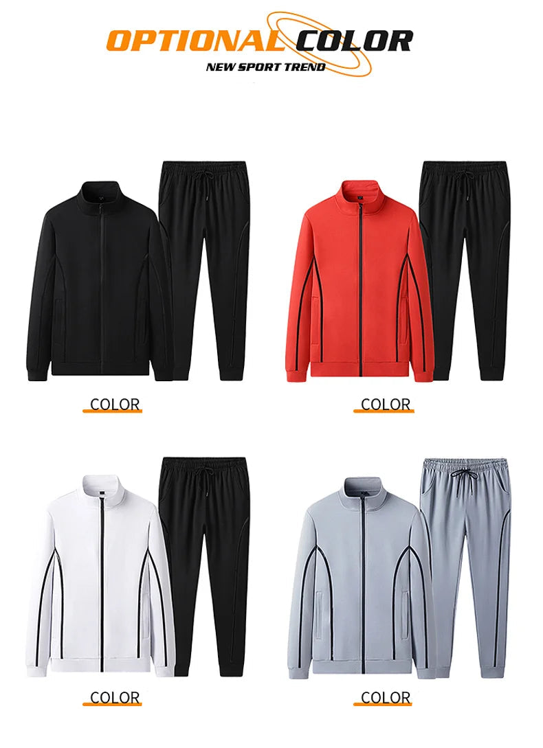 Ropa deportiva para hombre, tallas grandes 6XL y 7XL, chándales informales de otoño