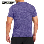 Camisetas de secado rápido TACVASEN para hombre, camisetas de running de verano