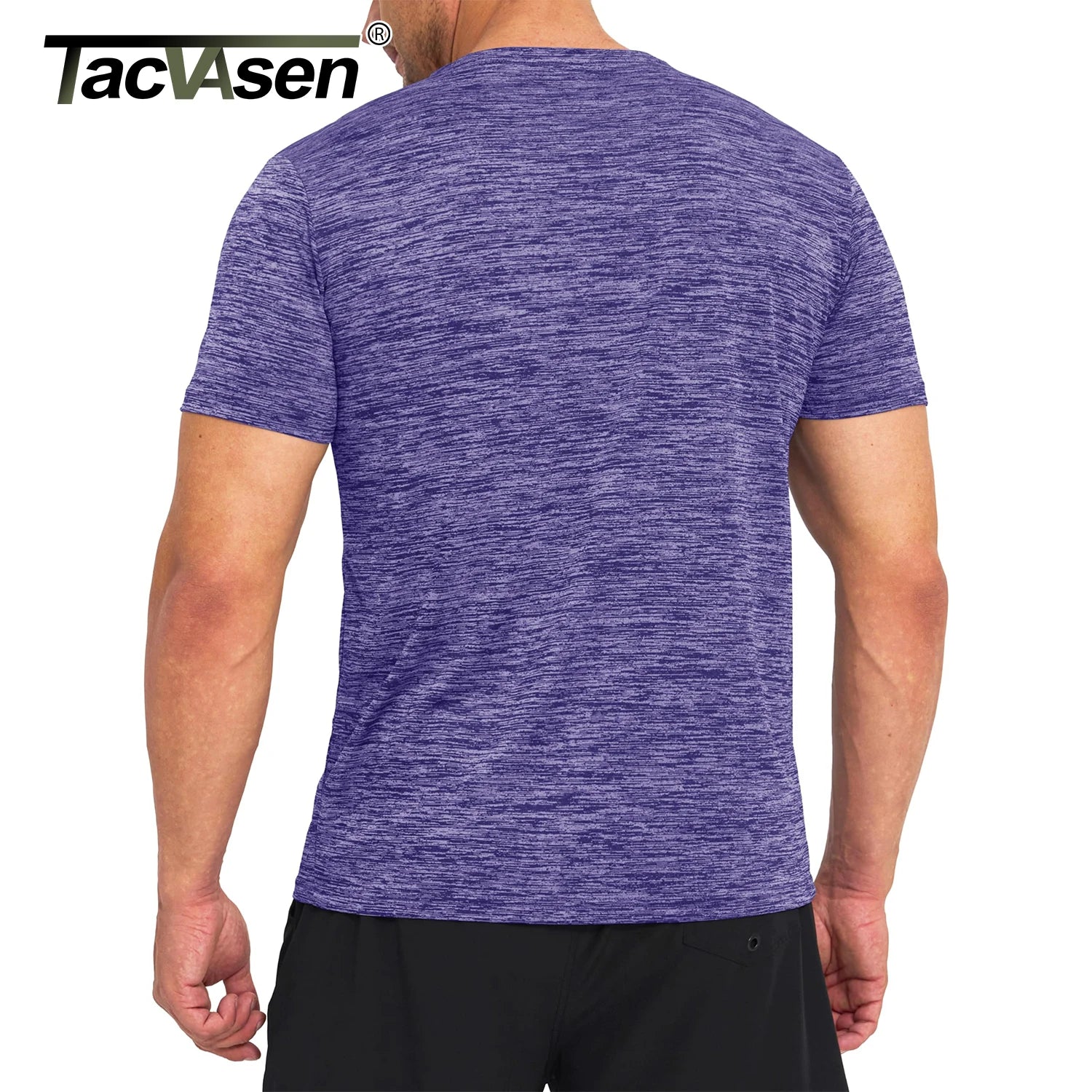 Camisetas de secado rápido TACVASEN para hombre, camisetas de running de verano