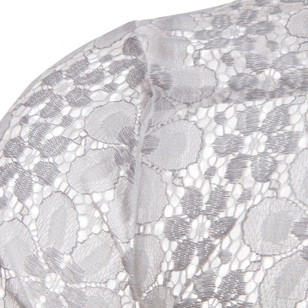 Camisa de Hombre con Cuello Vuelto – Manga Larga, Algodón y Encaje Transparente Estilo Clubwear