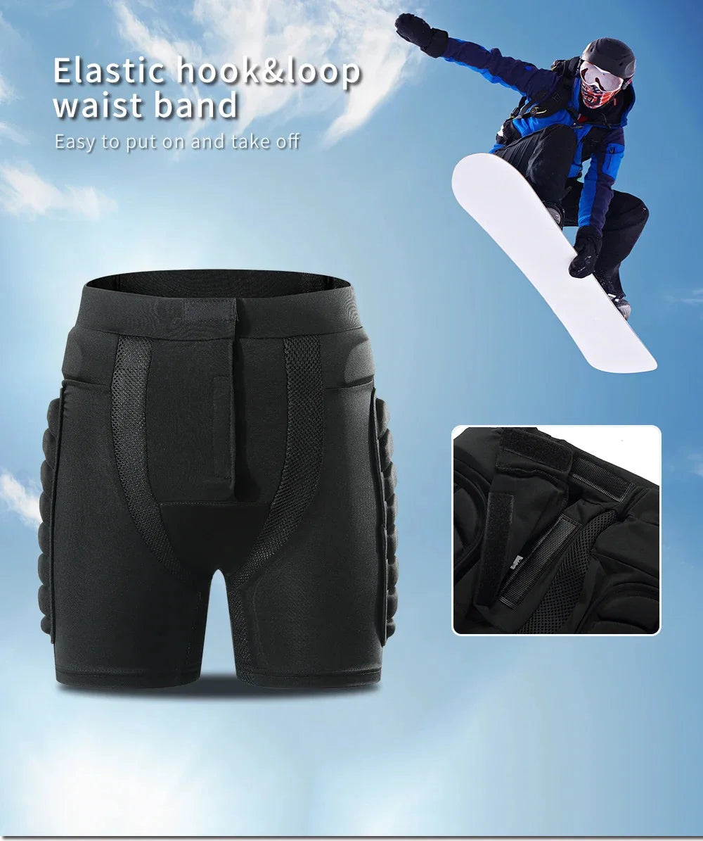 Shorts Protectores para Moto, Skate, MTB y Snowboard – Protección de Cadera Acolchada