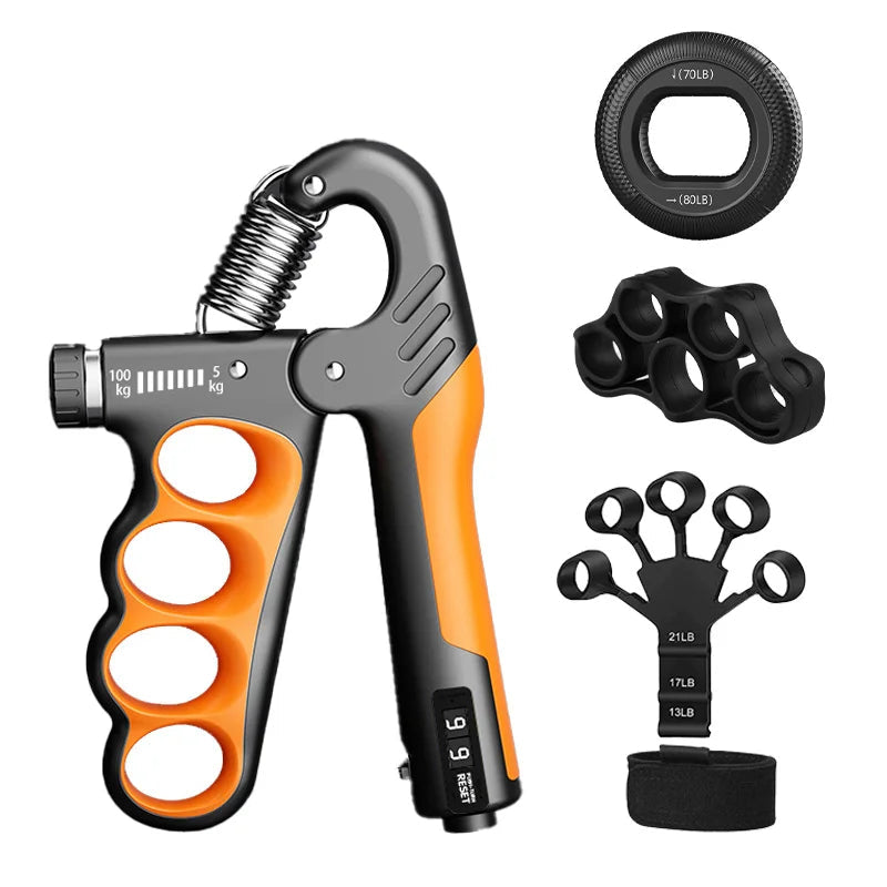 Hand Gripper Ajustable  –  Muñeca y Antebrazo con Dinamómetro para Gimnasio y Recuperación Muscular