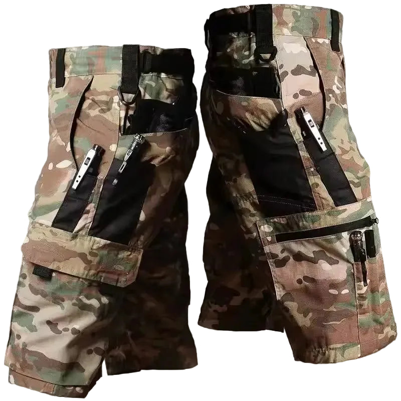 Pantalones Cortos de Estilo Militar para Hombre – Verdes, Camuflados, Multi‑bolsillos y Aptos para Exterior