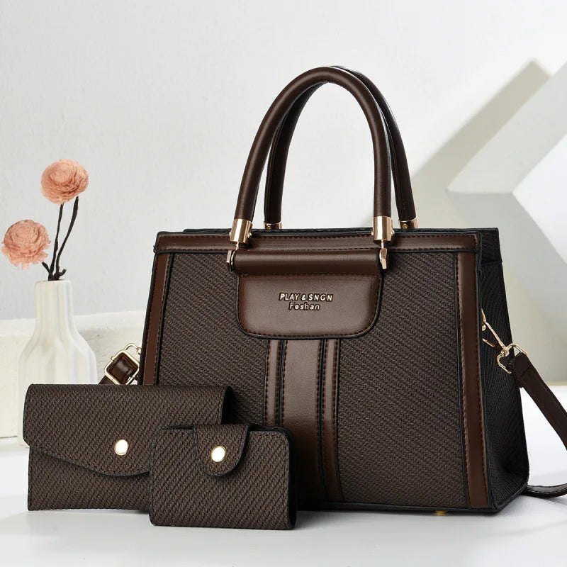 Conjunto de Bolsos de Tres Piezas para Madre e Hija – Bolso Cruzado y Bolso Grande para Mujer
