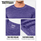 Camisetas de secado rápido TACVASEN para hombre, camisetas de running de verano