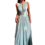 Vestido Largo Sin Mangas para Mujer – Diseño Hollow Out y Falda Plisada de Verano