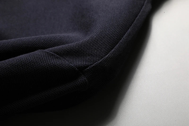 Polo de lujo 100 % algodón para hombre, de alta gama y otoño