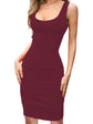 Vestido Midi Sin Mangas para Mujer – Estilo Europeo y Americano Plus Size Verano