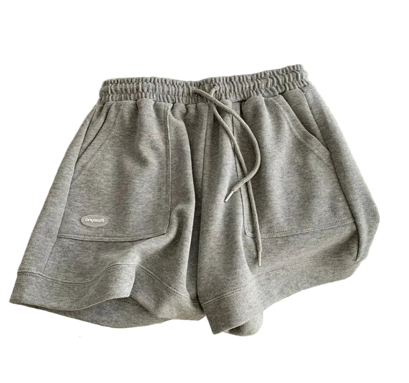 Shorts Deportivos Amplios para Mujer – Pantalones de Cintura Ajustable con Cordón