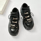 Zapatos de Mujer Estilo Punk – Plataforma, Cordones, Decoración Metálica y Estética Gótica