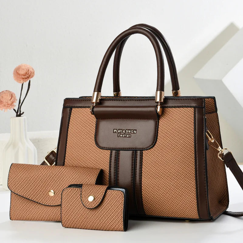 Conjunto de Bolsos de Tres Piezas para Madre e Hija – Bolso Cruzado y Bolso Grande para Mujer