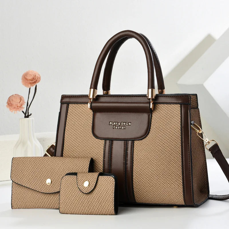 Conjunto de Bolsos de Tres Piezas para Madre e Hija – Bolso Cruzado y Bolso Grande para Mujer