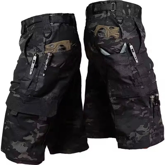 Pantalones Cortos de Estilo Militar para Hombre – Verdes, Camuflados, Multi‑bolsillos y Aptos para Exterior