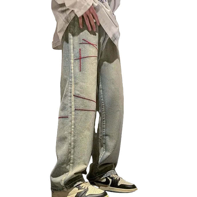 Vaqueros rectos holgados americanos para hombre