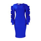 Fashion Temperament Ol Elegant Dress Plus Size Long Sleeve Dress