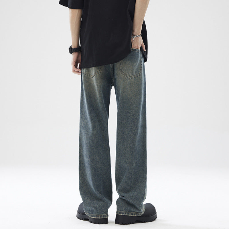 Vaqueros desgastados y sueltos para hombre