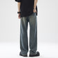 Washed Distressed Loose Jeans For Men
