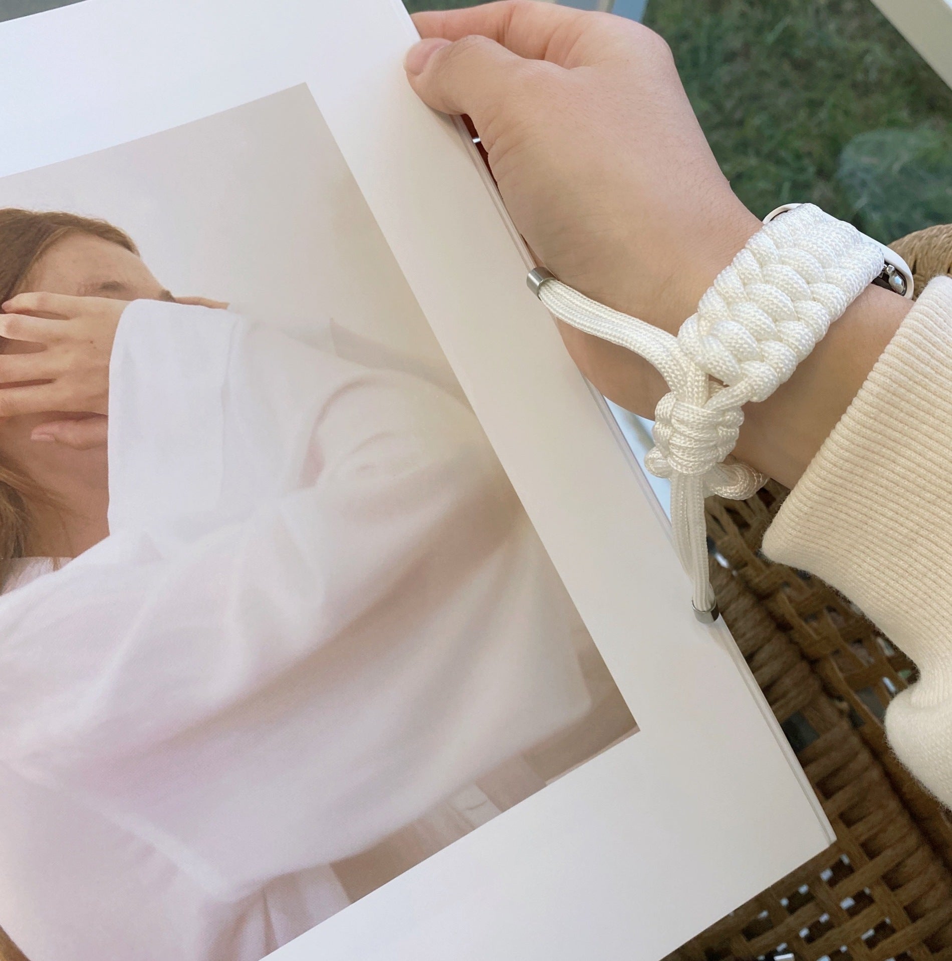 Correa trenzada para reloj inteligente de paracord transpirable