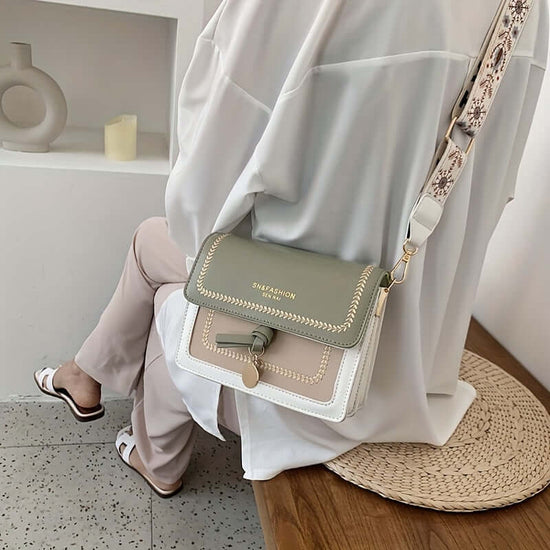 Bolso Bandolera Mujer Elegante - Cartera Cruzada con Hebilla Decorativa