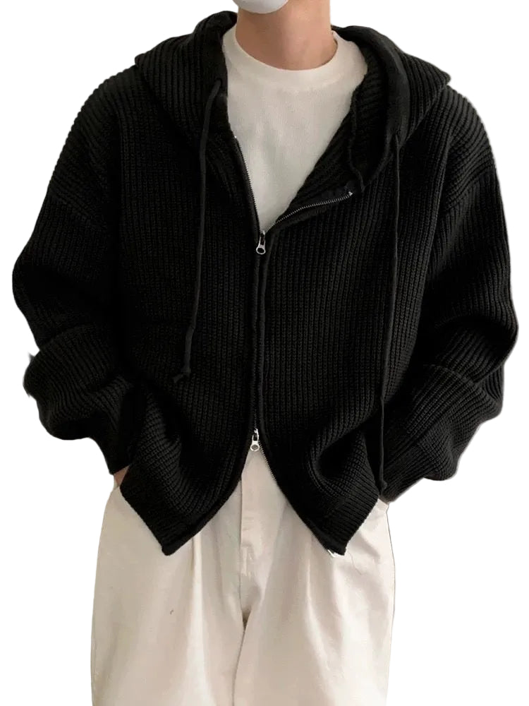 Suéter con capucha estilo inactivo para hombre, holgado, de alta calidad