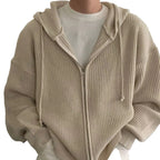 Suéter con capucha estilo inactivo para hombre, holgado, de alta calidad