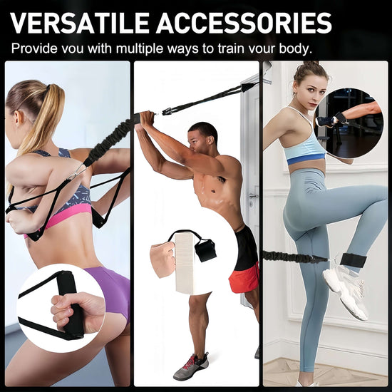 11pcs/set Push Up Board, Portable Foldable With Resistance Band,.