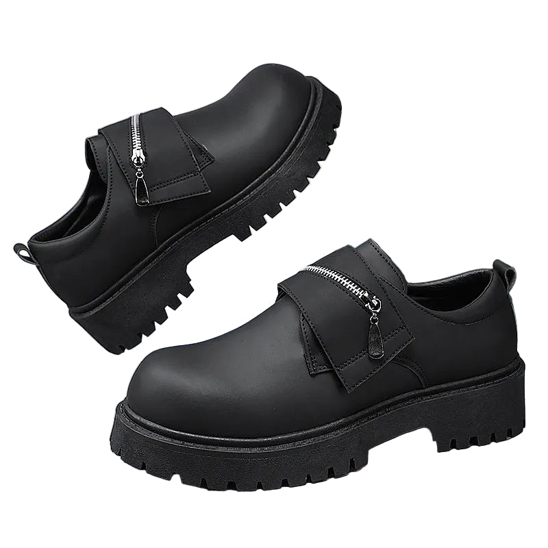 Zapatos casuales de plataforma de cuero para hombre