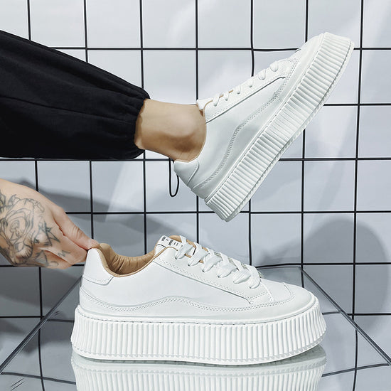 Outdoor Trendy White Shoes Lace-up Breathable Men