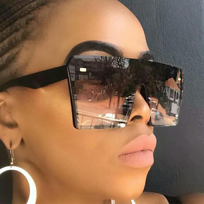 SunderSun® - Óculos de Sol Vintage Quadrado moda Flat Top Uv400 - A.S Foco