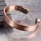 Pulseiras de cobre puro para homens e mulheres pulseiras ajustáveis com listras magnéticas para artrite, saúde, ímã alto, - A.S Foco