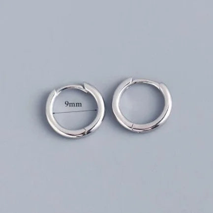 Huggie Small Hoop Earrings For Women Round Circle Punk Unisex.