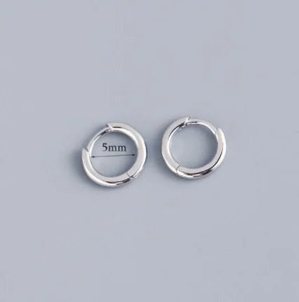 Huggie Small Hoop Earrings For Women Round Circle Punk Unisex.