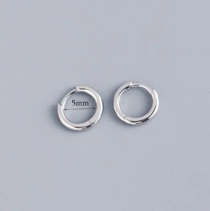 Huggie Small Hoop Earrings For Women Round Circle Punk Unisex.