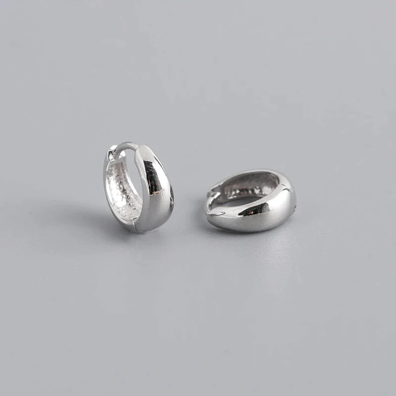 WANTME-Pendientes de aro góticos de plata de ley 925 para mujer.