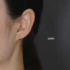 WANTME-Pendientes de aro góticos de plata de ley 925 para mujer.