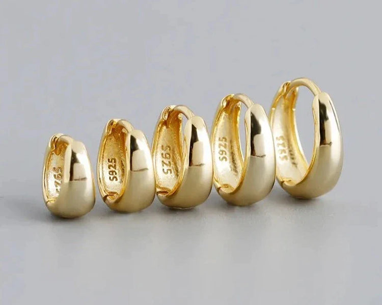 WANTME-Pendientes de aro góticos de plata de ley 925 para mujer.